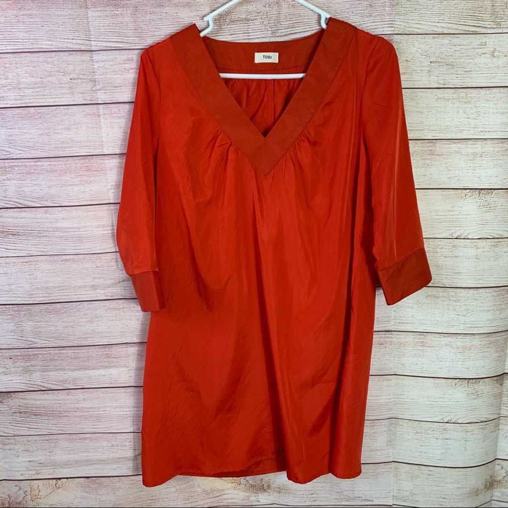 Tobi‎ Beautiful Red Tunic Blouse Medium